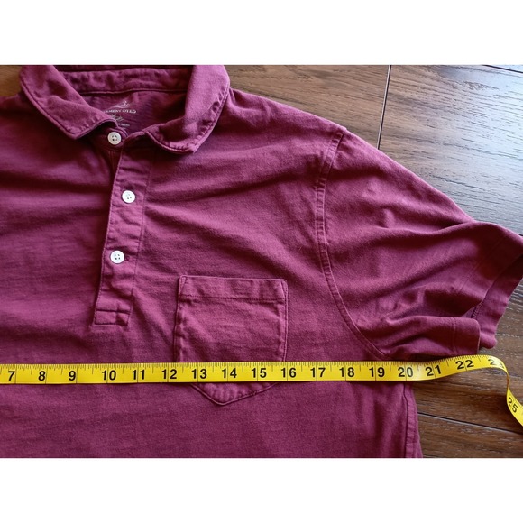 J. Crew Slub Knit‎ Untucked Mens Red Polo Shirt Sz L Casual Classic Preppy - Picture 4 of 5